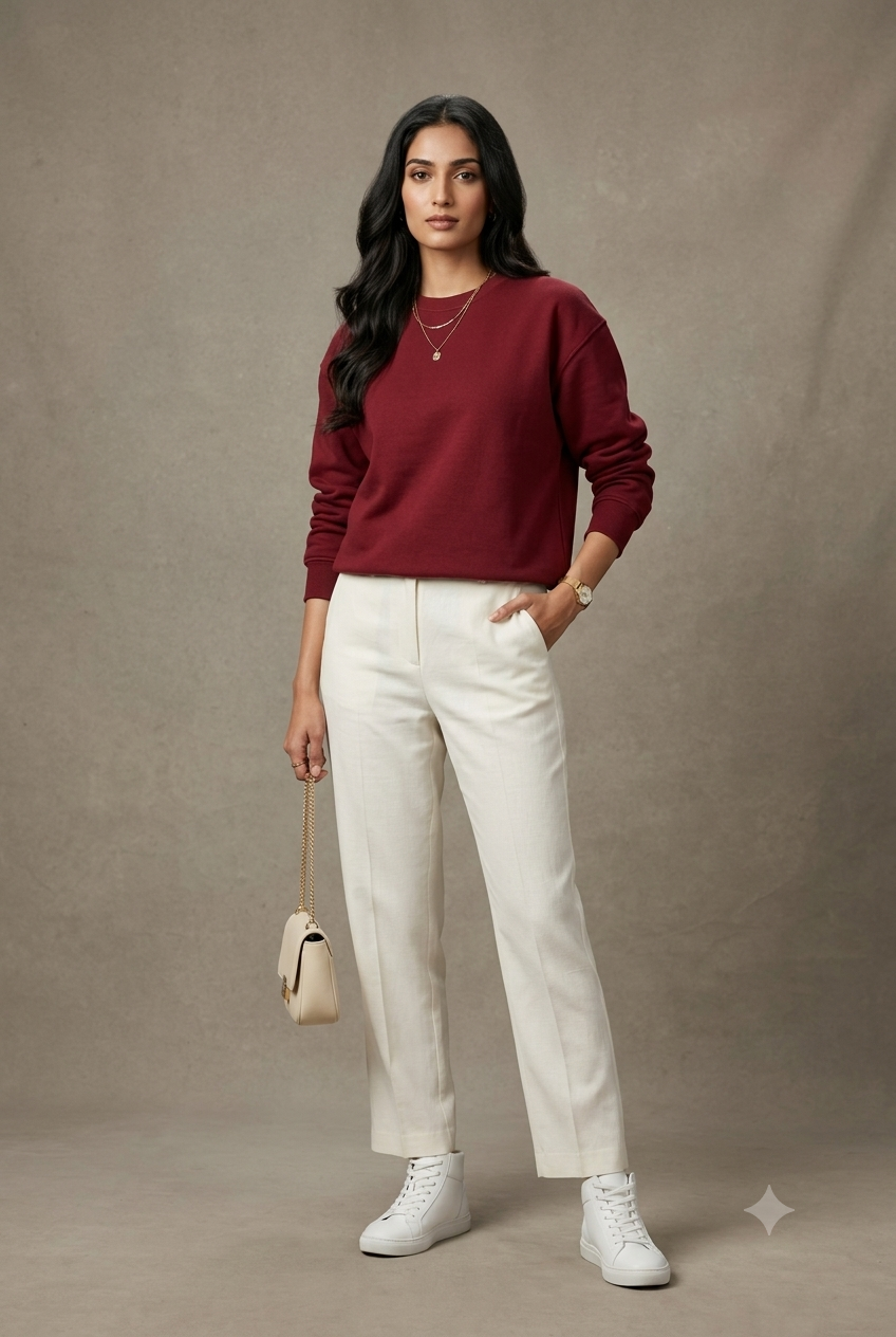 Office Wear Unisex Cotton Fleece Sweatshirt