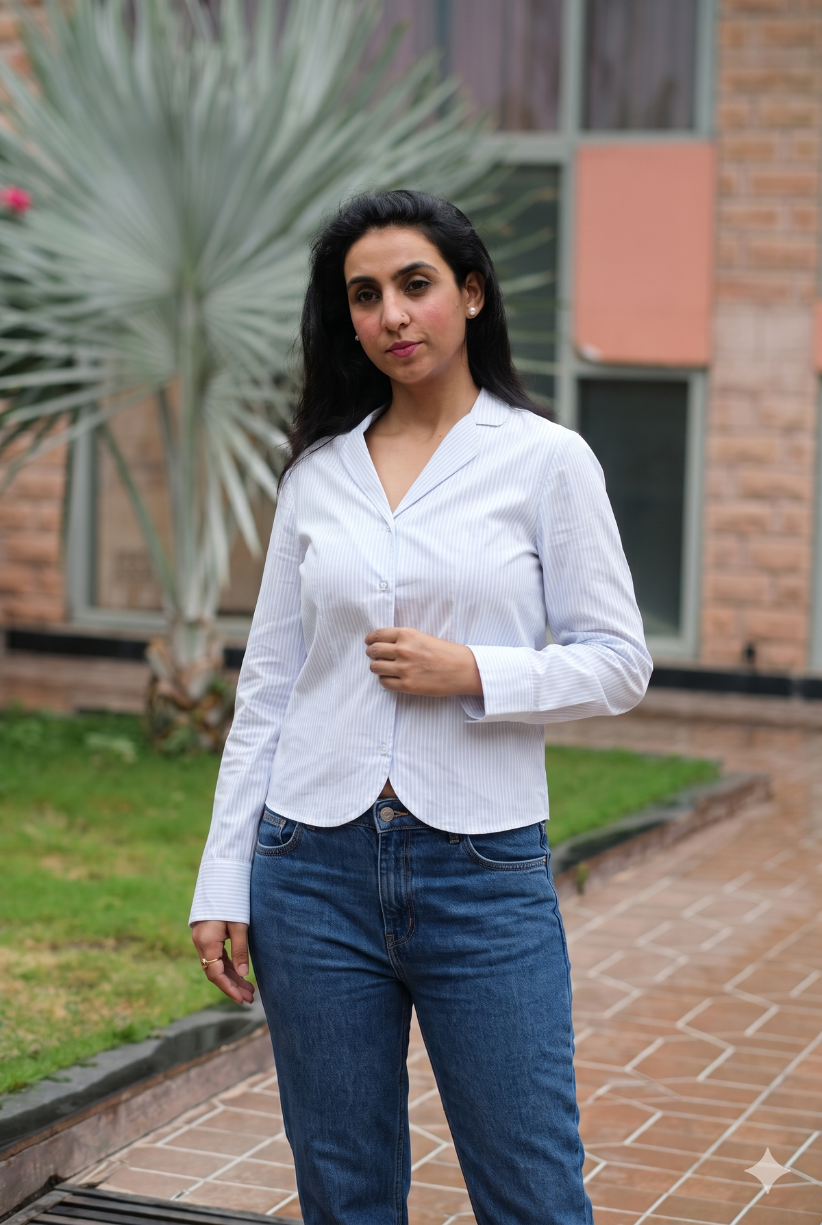 Women's Striped Pure Cotton Shirt