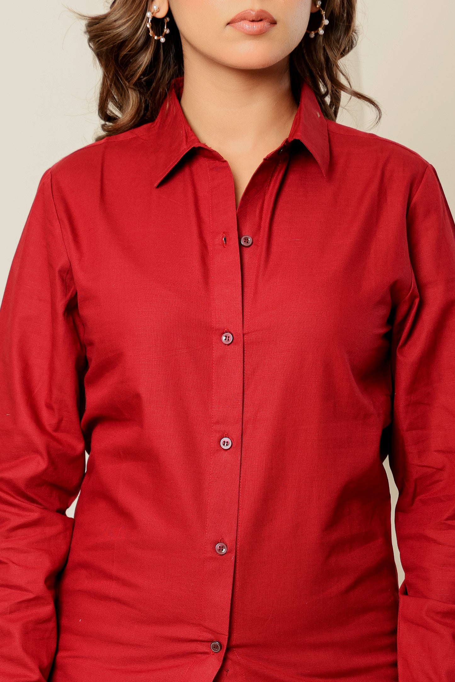 White– Women’s Pure Linen cotton Button-Up Shirt for Summer (S–5XL)