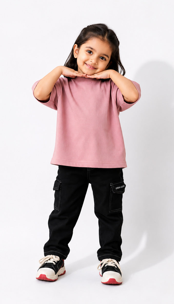 Ultra-Soft Bamboo Cotton Kids T-Shirt (Pink)
