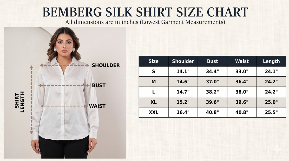 Premium Bemeberg Silk White Shirt