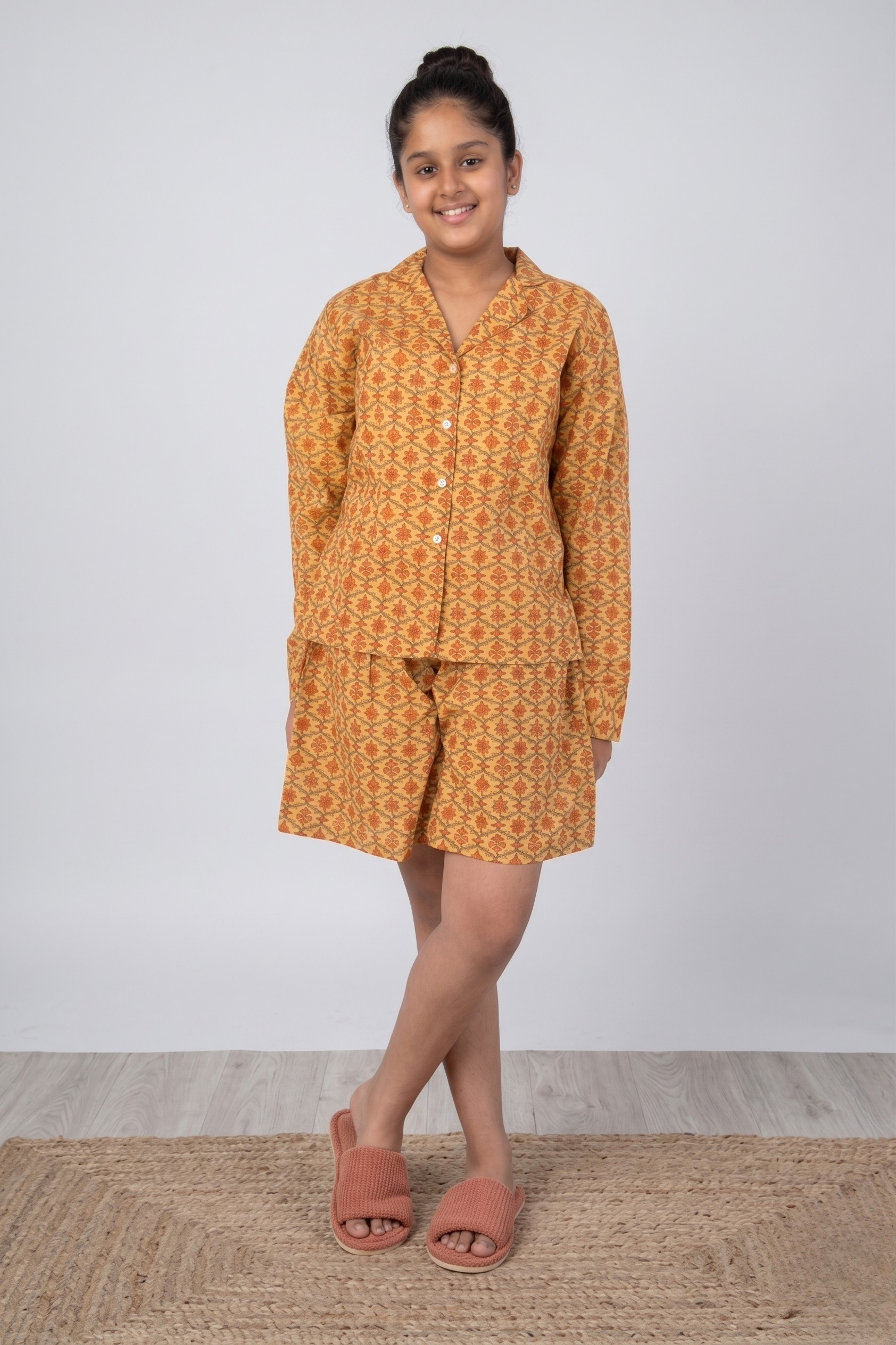 Summer Handblock Print Lounge Set | Cotton shorts set