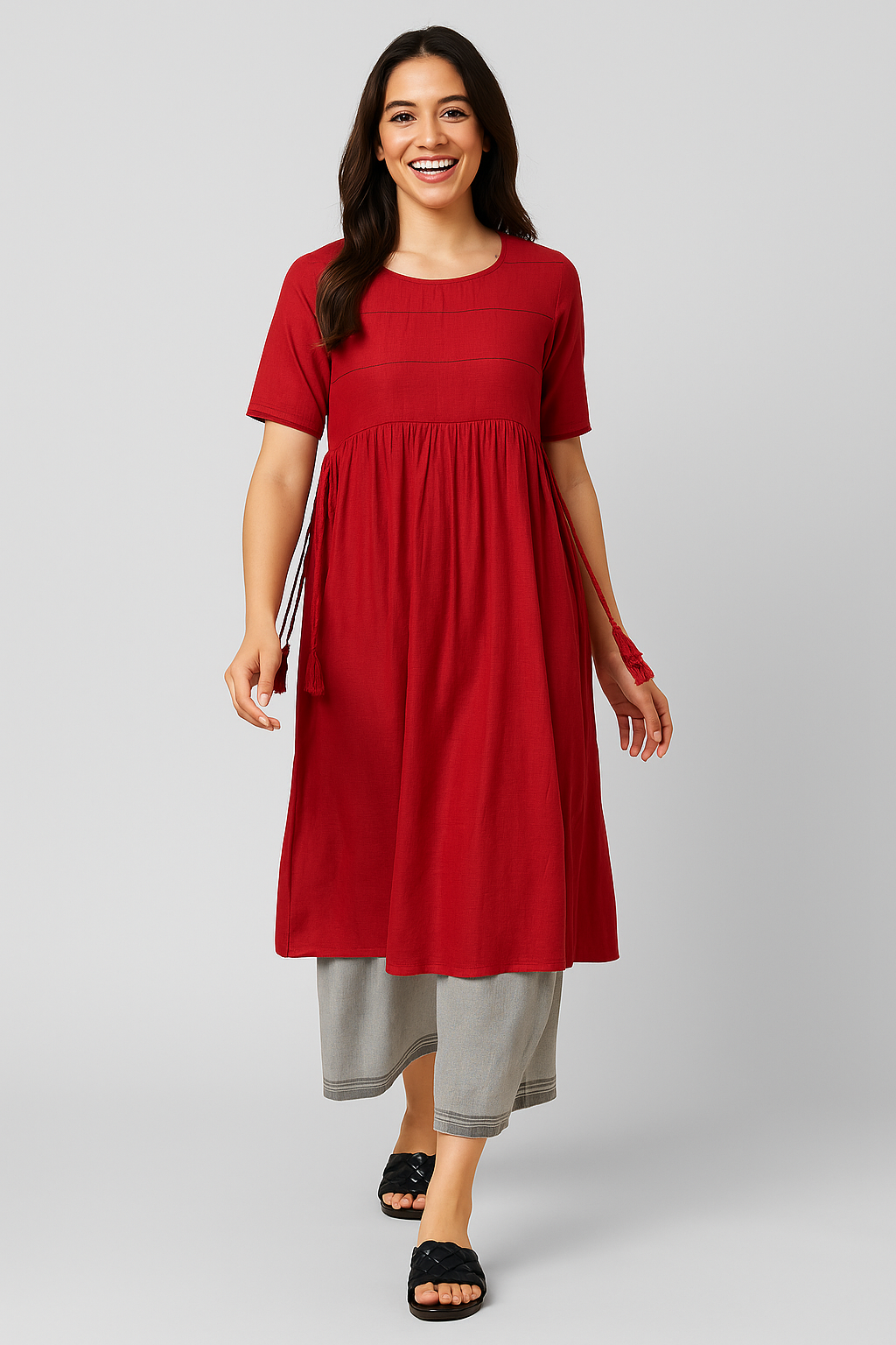 Blush Stripe Handloom Cotton Kurta Set – Light & Breezy Everyday Elegance (Copy)