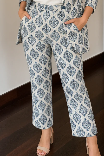 Indigo Bloom Handloom Pant