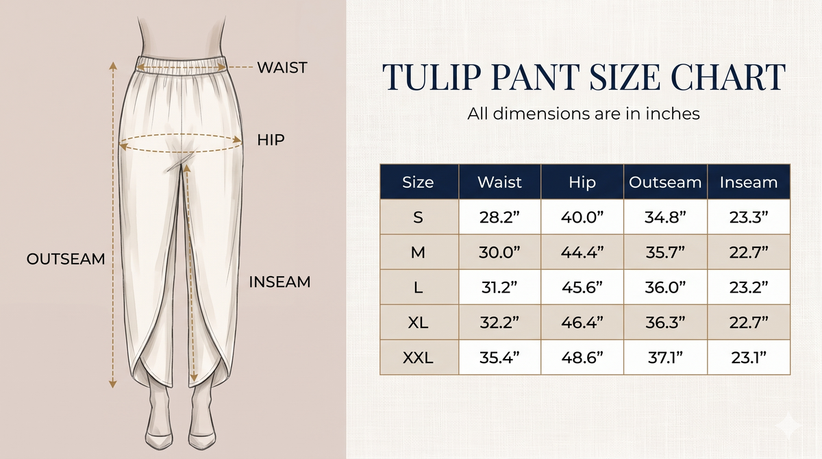 Chanderi Silk Ivory Tulip Pants