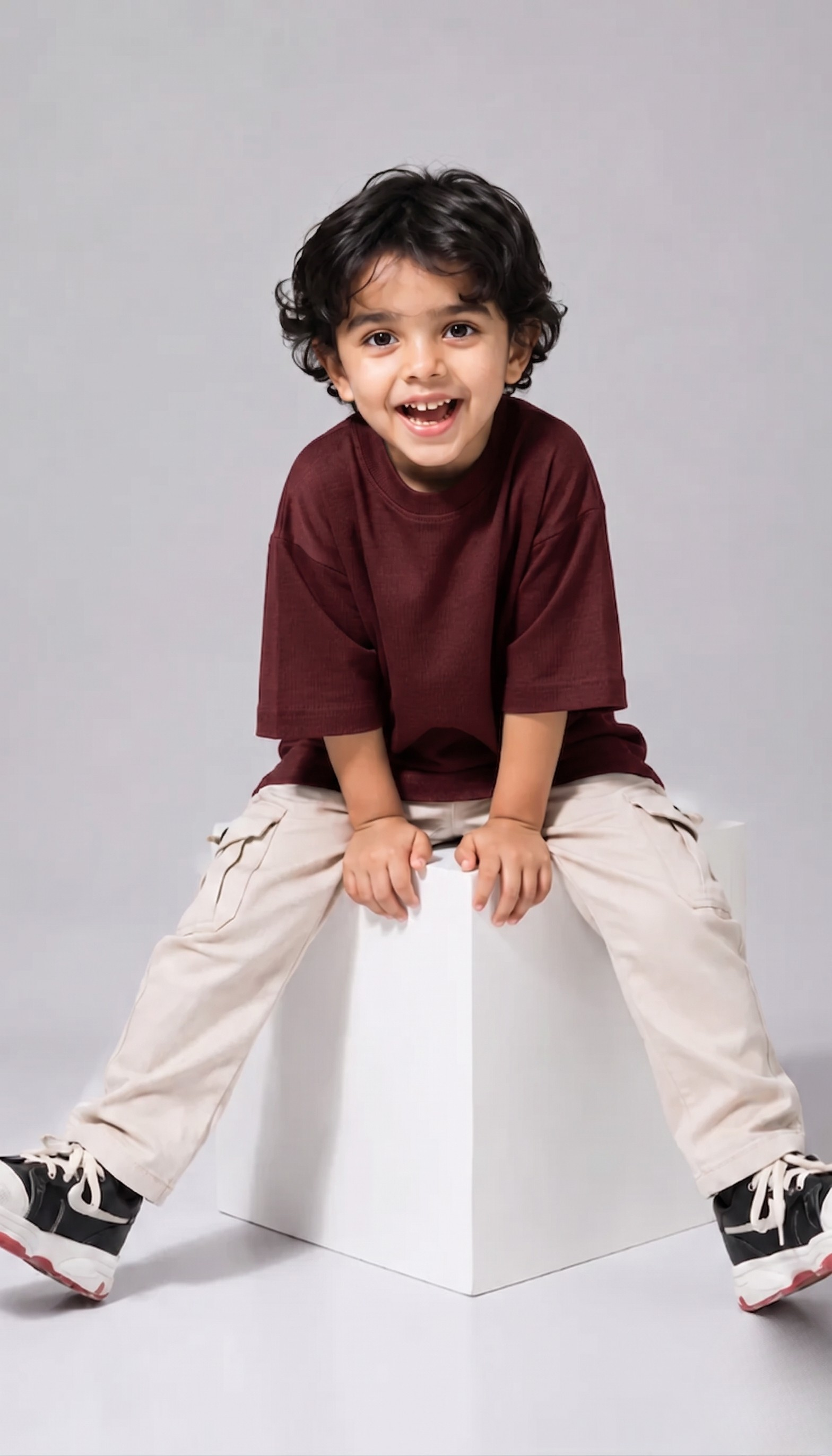 Ultra-Soft Bamboo Cotton Kids T-Shirt (Rustic red)