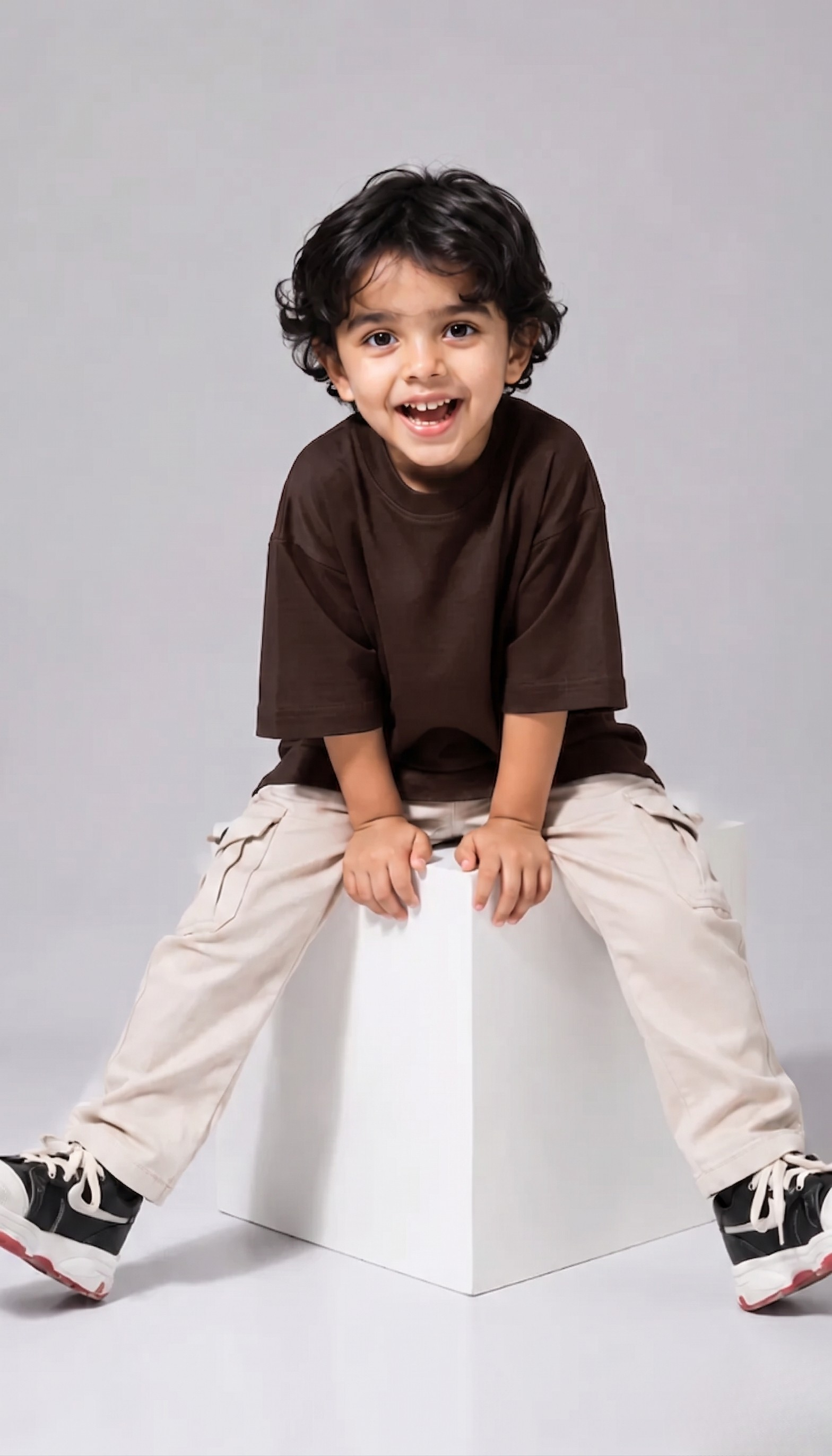 Ultra-Soft Bamboo Cotton Kids T-Shirt (Brown)
