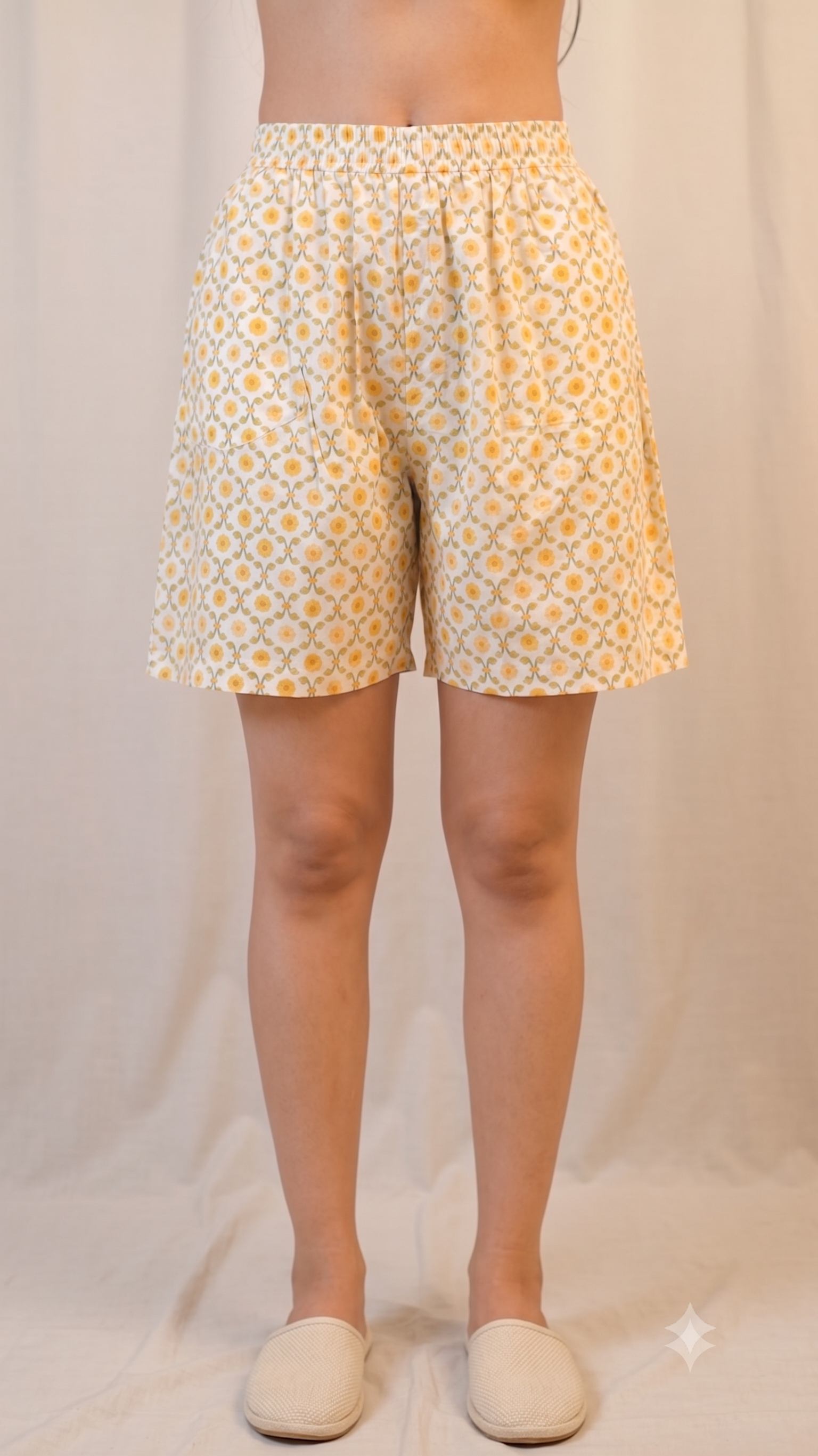 The 'Amber' Handblock Print Shorts | Cotton shorts