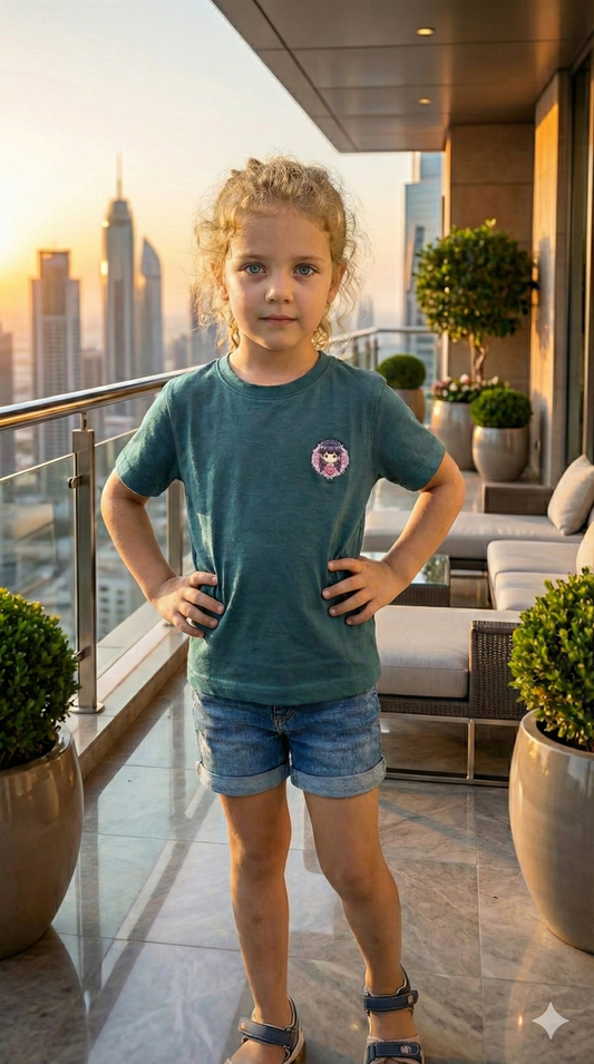 Kids Bamboo Cotton T-Shirt with Fun Cartoon Character Print | Ultra-Soft | Antimicrobial Fabric