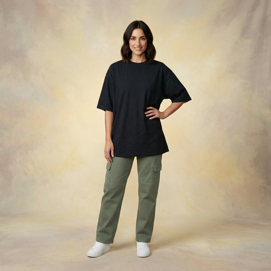 Bamboo Cotton Unisex Trendy Oversized T-Shirt | Ultra-Soft | Antimicrobial Fabric