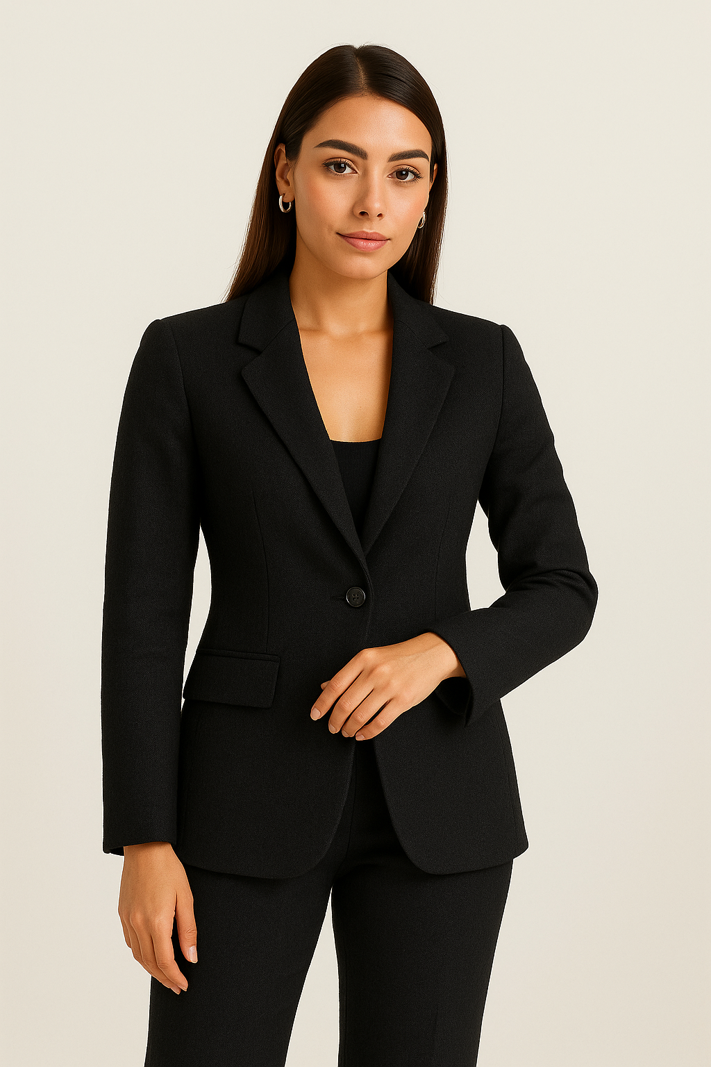 Black Linen Blazer for Women – Premium Sustainable Power Look