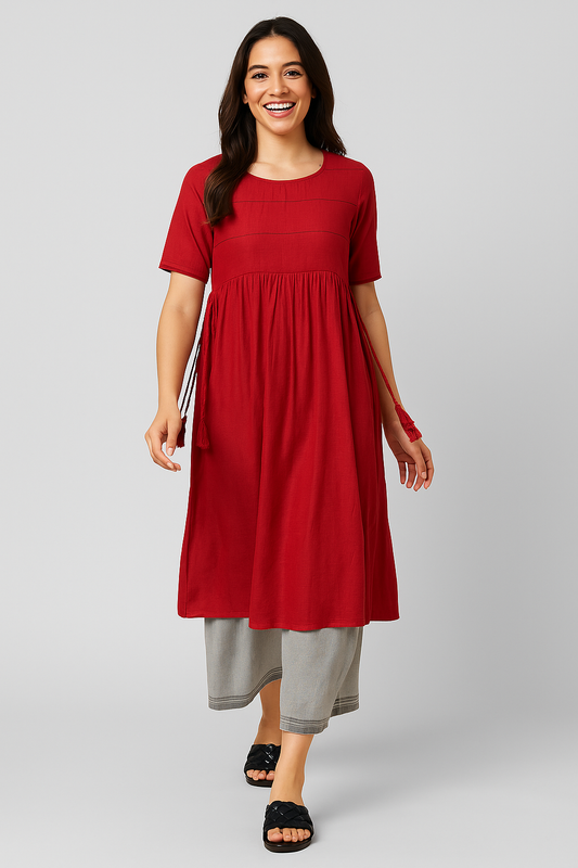 Blush Stripe Handloom Cotton Kurta Set – Light & Breezy Everyday Elegance (Copy)