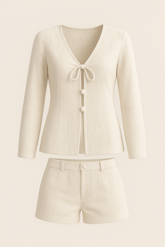 CloudSoft Co-ord – Pure Cotton Spaghetti Top and Shorts Ensemble