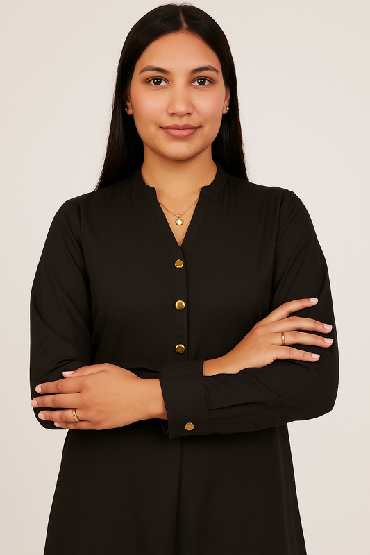 Kora Comfy Linen Co-ord Set - Black