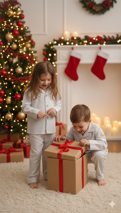 Pure Cotton Kids Striped Night Suit