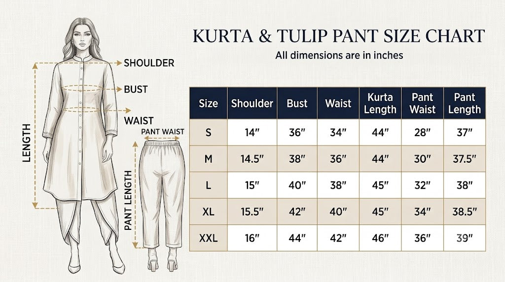 Embroidered Ivory Chanderi Silk Kurta Set with Tulip Pants